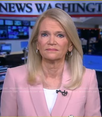 Martha Raddatz’s pink double breasted blazer on Good Morning America