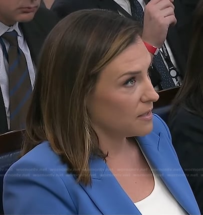 Mary’s blue double breasted blazer on Good Morning America