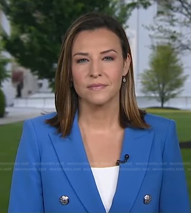 Mary’s blue double breasted blazer on Good Morning America