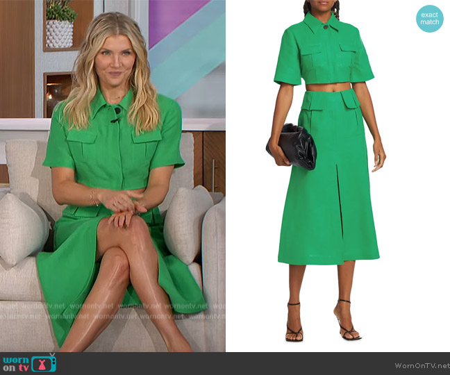 Matthew Bruch Cargo Cropped Top worn by Amanda Kloots on The Talk