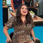 Mayan Lopez’s leopard print mini dress on Access Hollywood