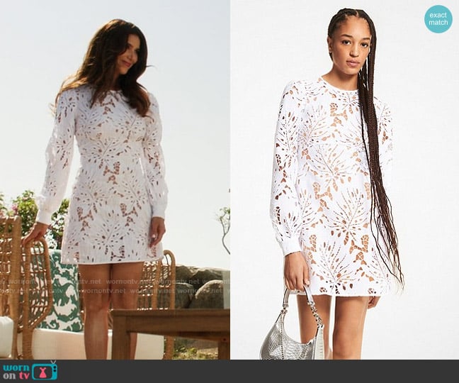 MICHAEL Michael Kors Palm Lace Mini Dress worn by Elena Roarke (Roselyn Sanchez) on Fantasy Island