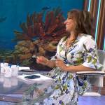 Michelle Miller’s blue floral dress on CBS Saturday Morning