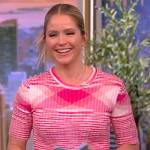 Sara’s pink space dye sweater dress on The View