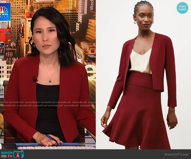 M.M. Lafleur The Sant Ambroeus Jardigan worn by Vicky Nguyen on NBC News Daily