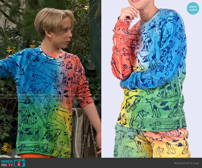 Mokuyobi Big Dog Crew Sweatshirt worn by Jake (Luke Busey) on Bunkd