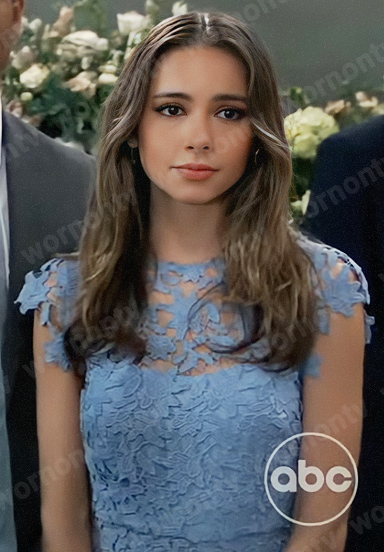 Molly's light blue lace dress on General Hospital