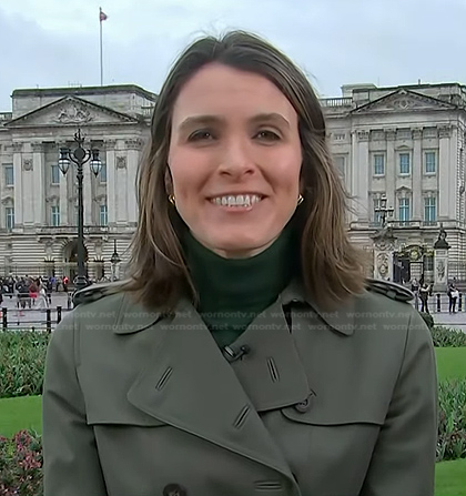 Molly Hunter’s army green trench coat on Today