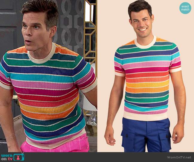 Mr Turk Carlos Short Sleeve Pullover worn by Leo Stark (Greg Rikaart) on Days of our Lives