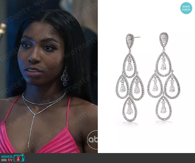 Nadri Kite Post Earrings worn by Trina Robinson (Tabyana Ali) on General Hospital