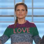 Natalie’s Love stripe knit sweater on The Talk