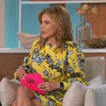 Natalie’s yellow floral print mini dress on The Talk