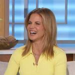 Natalie’s yellow ribbed polo sweater on The Talk