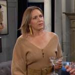 Nicole’s beige sweater dress on Days of our Lives