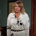 Nicole’s white floral wrap dress on Days of our Lives