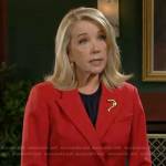 Nikki’s red peplum blazer on The Young and the Restless