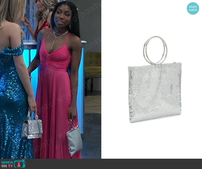 Nina Disco Ring Clutch worn by Trina Robinson (Tabyana Ali) on General Hospital