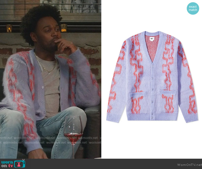 WornOnTV: Noah's purple cardigan on Grand Crew | Echo Kellum