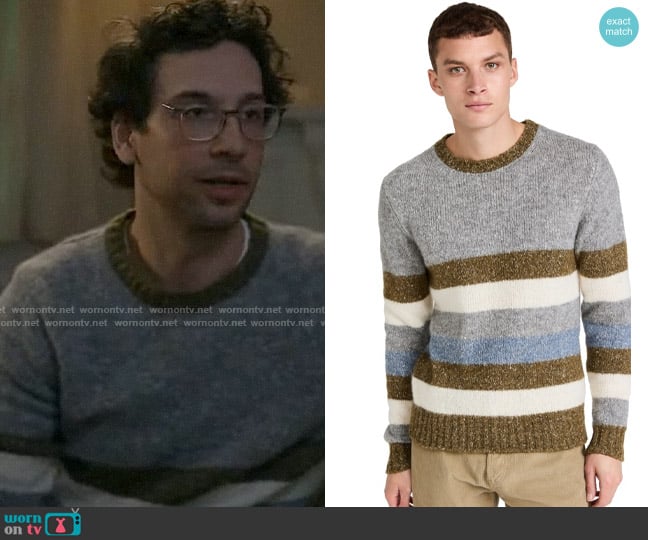 Officine Generale Marco Fuzz Fade Alpaca Pullover worn by Edward (Rick Glassman) on Not Dead Yet