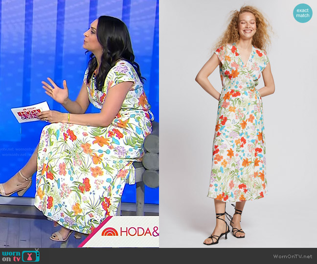 & Other Stories Printed Midi Wrap Dress worn by Holly Palmieri on Today