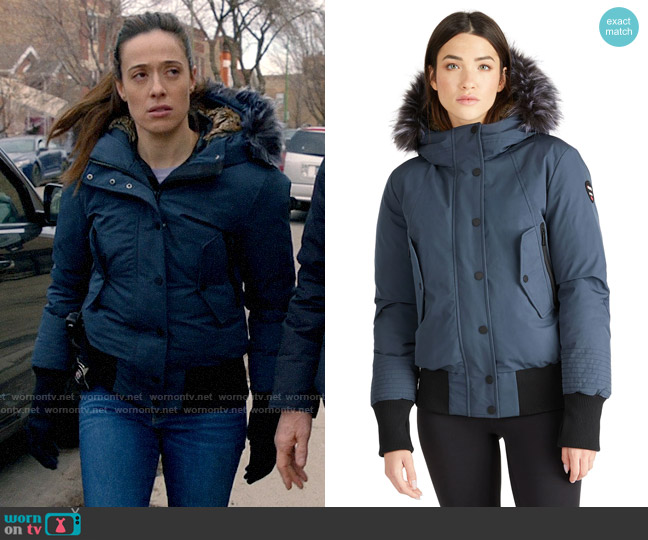 Pajar Cordova Jacket in Graphite worn by Kim Burgess (Marina Squerciati) on Chicago PD