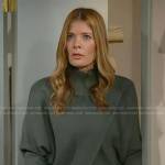 Phyllis’s green cropped cross front sweater on The Young and the Restless