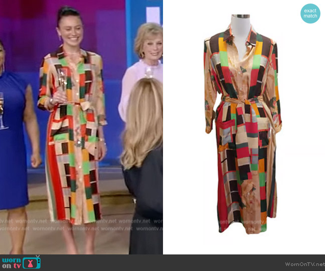 Pierre Louis Mascia Silk Dress worn by Aubrey Paige on Live with Kelly and Mark