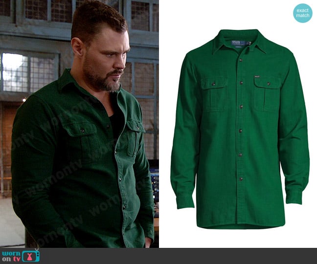 Polo Ralph Lauren Regular-Fit Cotton Long-Sleeve Shirt worn by Adam Ruzek (Patrick John Flueger) on Chicago PD