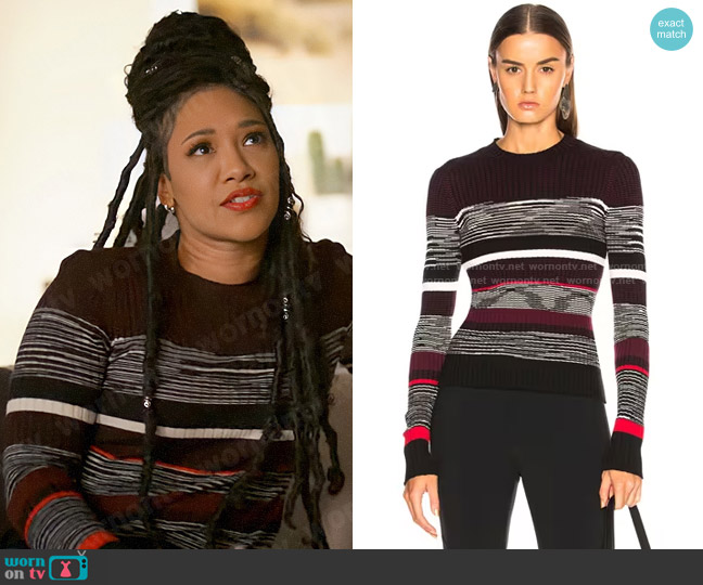 Proenza Schouler Space Dye Knit Sweater worn by Iris West (Candice Patton) on The Flash