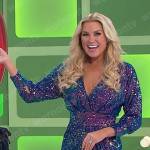 Rachel’s draped sequin dress on The Price is Right