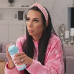 Rachel’s pink tie dye sweatshirt on The Real Housewives of New Jersey