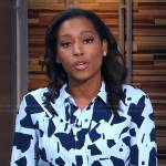 Rahle’s blue printed shirtdress on Good Morning America