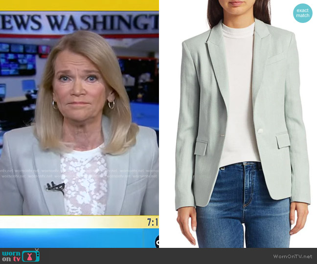 Rag & Bone Rylie Herringbone Blazer worn by Martha Raddatz on Good Morning America