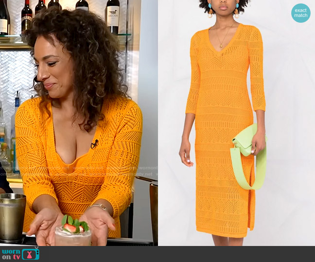 Rag and Bone Renee Dress worn by Michelle Miller on CBS Mornings