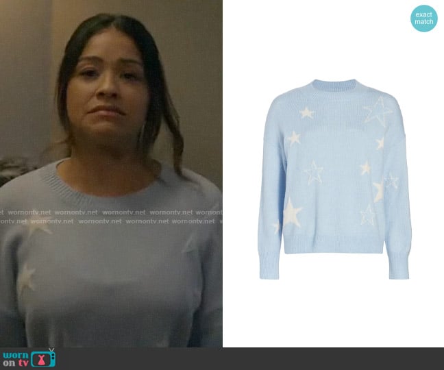 Rails Perci Star Sweater worn by Nell Serrano (Gina Rodriguez) on Not Dead Yet