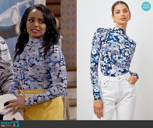 Rails Ray Top in Zinnia worn by Randi (Kyla Pratt) on Call Me Kat