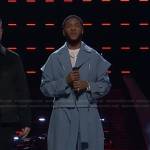 Ray Uriel’s blue jacket and pants on the Voice