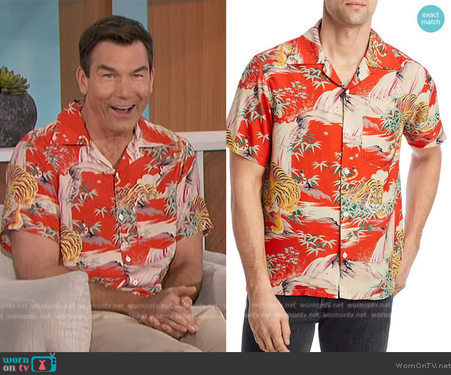 Re/done Red Tiger Surf Rider Shirt worn by Jerry O'Connell on The Talk