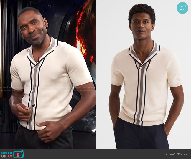 Reiss Oswald Shirt worn by Justin Sylvester on E! News