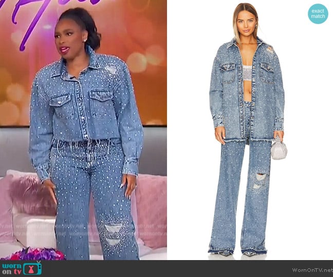 Retrofete Doreen Denim Shirt worn by Jennifer Hudson on The Jennifer Hudson Show