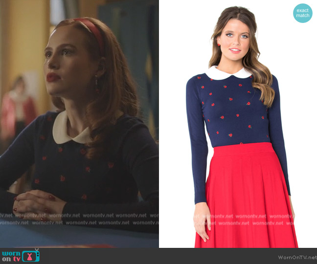 Review Fleur Jumper worn by Cheryl Blossom (Madelaine Petsch) on Riverdale