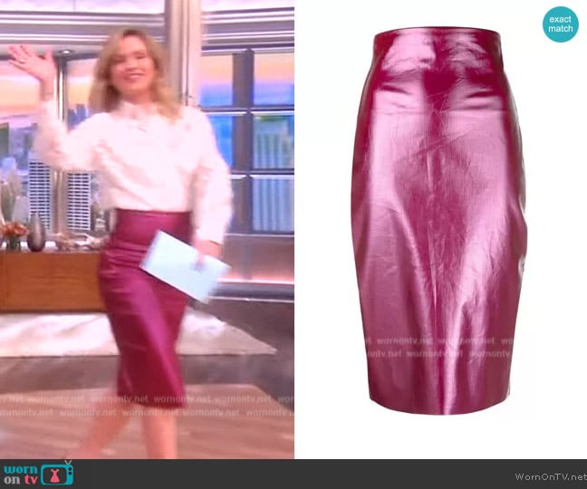 Knee-Length Al Pillar Skirt by Rick Owens worn by Sara Haines on The View