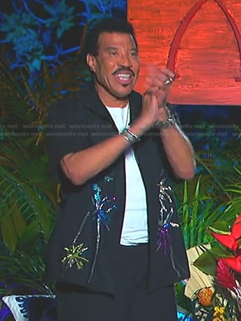 Lionel Richie's sequin palm tree shirt on American Idol