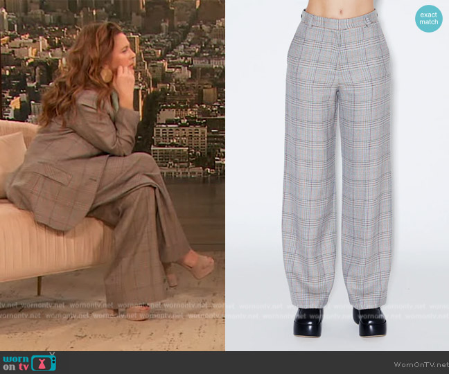 Rosetta Getty Straight Trouser worn by Drew Barrymore on The Drew Barrymore Show