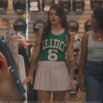 Sam’s Celtics tank top and white pleated skirt on Single Drunk Female