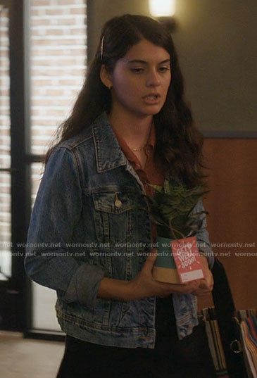 Sam's denim jacket on Single Drunk Female