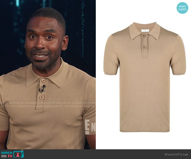 WornOnTV: Justin’s camel polo shirt on E! News | Justin Sylvester ...