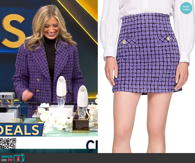 Sandro Clarinette Skirt worn by Ashley Bellman on CBS Mornings