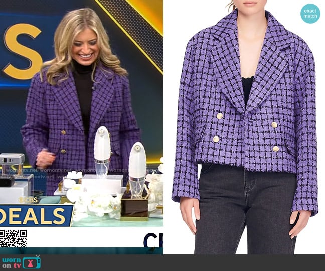 Sandro Simona Blazer worn by Ashley Bellman on CBS Mornings