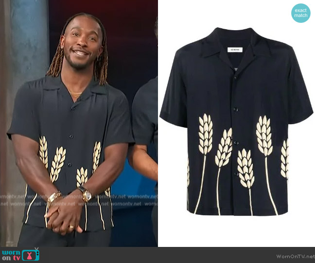WornOnTV: Scott’s navy wheat print shirt on Access Hollywood | Scott ...